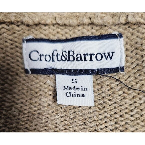 Croft & Barrow Woodsy Full Zip Winter Cardigan with a Touch of Silk, Size Small - Picture 6 of 7